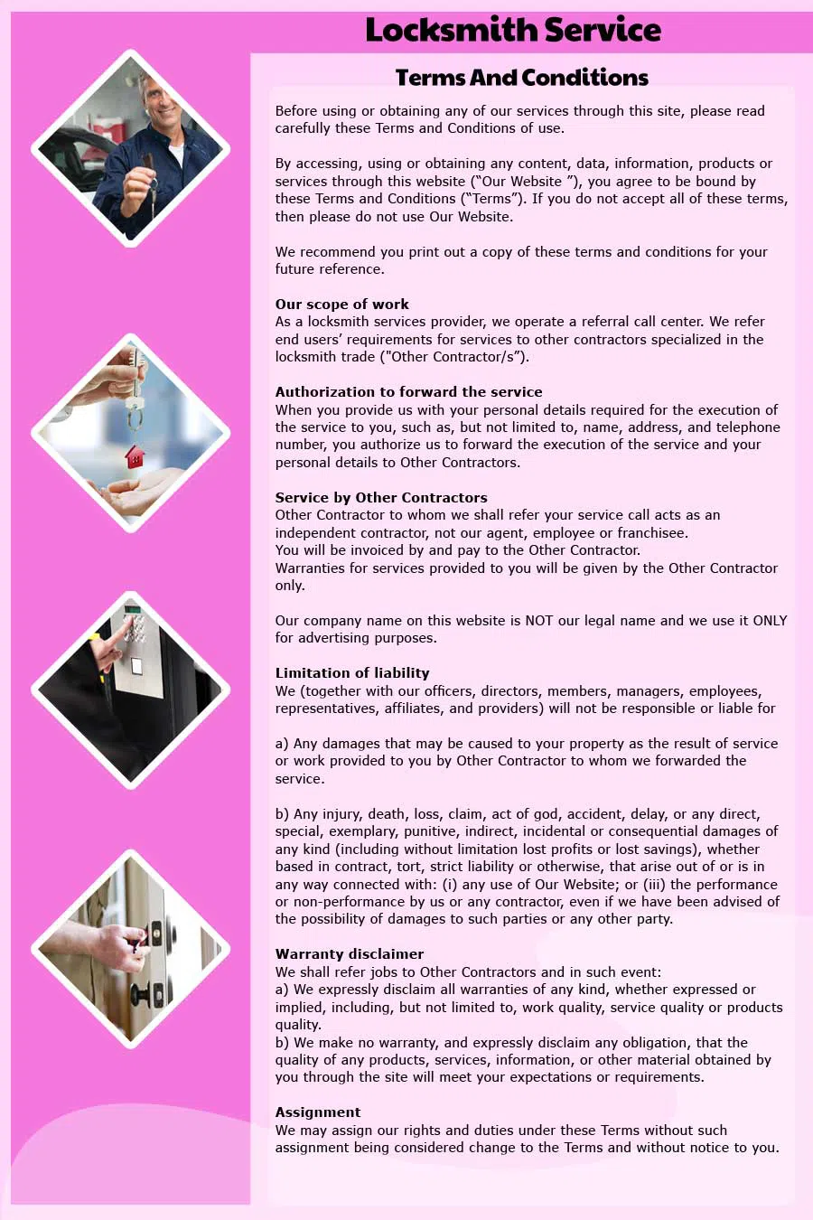 Cincinnati Locksmith Master, Cincinnati, OH 513-642-8028 - TermsAndCondition-15